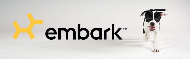 Embark logo Embark logo with dog