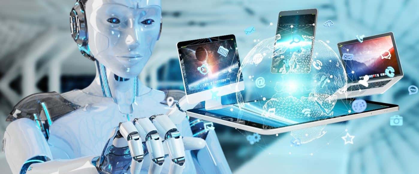 Robot Technology Human robot points digital devices