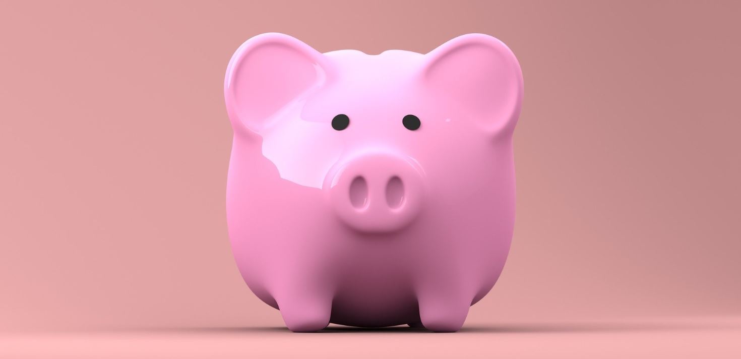 Pink Piggy Bank Pink piggy bank in pink background