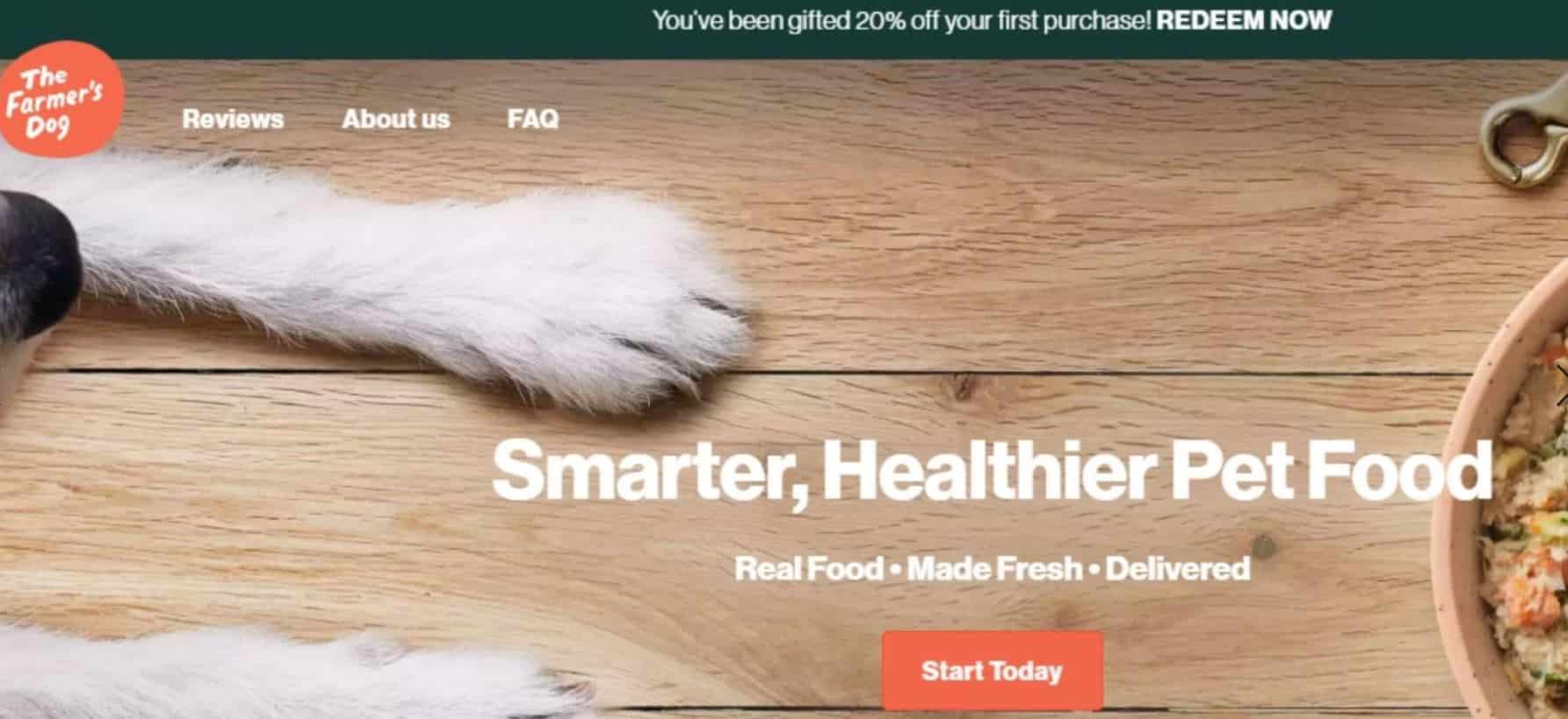 Farmer's Dog Farmer's Dog is the 2nd best pet food delivery option